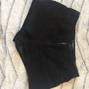 Suede high waisted shorts